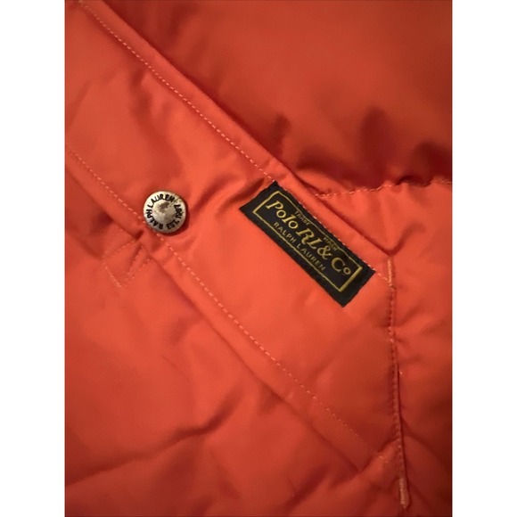 Polo Ralph Lauren Down Blend Puffer Vest Orange Men's XL Hooded, Detachable - Picture 2 of 16